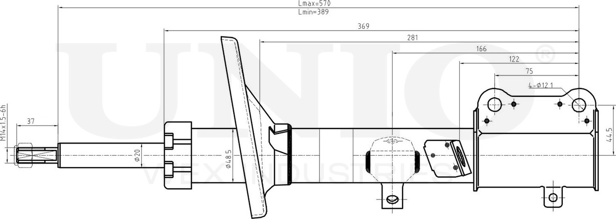 Амортизатор подвески (Unio). Артикул SAB-10036