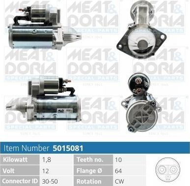 Стартер Meat & Doria для Chevrolet Aveo II 2011-2015. Артикул 5015081