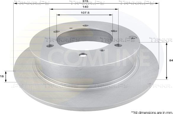 Тормозной диск Comline COATED. Артикул ADC0327