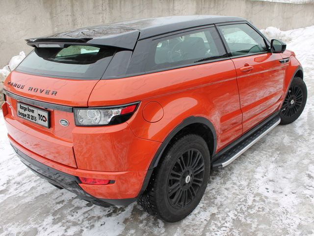 Пороги алюминиевые ТСС с пластиковой накладкой 1720 мм для Land Rover Range Rover Evoque I рестайлинг 2015-2018. Артикул LREVO3D15-01AL