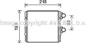 Радиатор отопителя (печки) AVA для Saab 9-3 I 1998-2003. Артикул SB6081