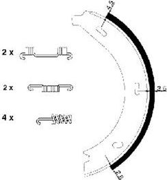 Тормозные колодки (стояночная тормозная система) Textar. Артикул 91054600