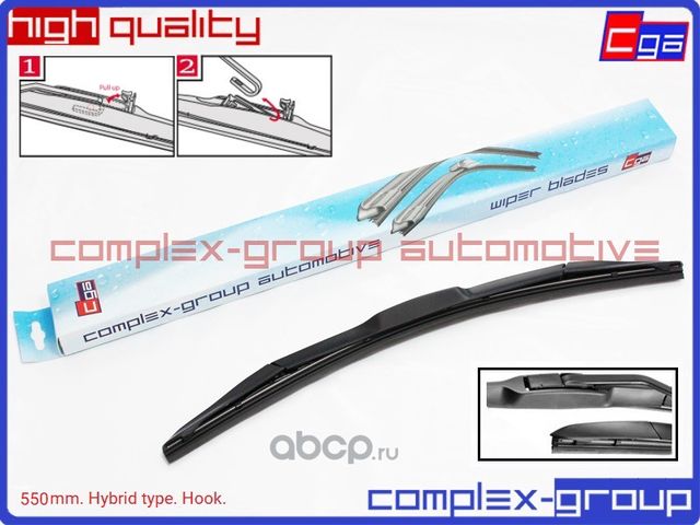 Щетка стеклоочистителя  HYBRID (550mm). Крючок. DU055L DUR055L CGA. Артикул 10BLD550HRA