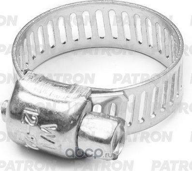 Хомут винтовой 12-22 мм American Type, ширина ленты 8 мм, W1 - оцинкованная сталь (Patron). Артикул PA012022