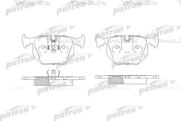Тормозные колодки Patron задние для Maserati Ghibli II 1994-1997. Артикул PBP857
