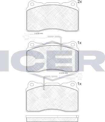 Тормозные колодки Icer. Артикул 181515