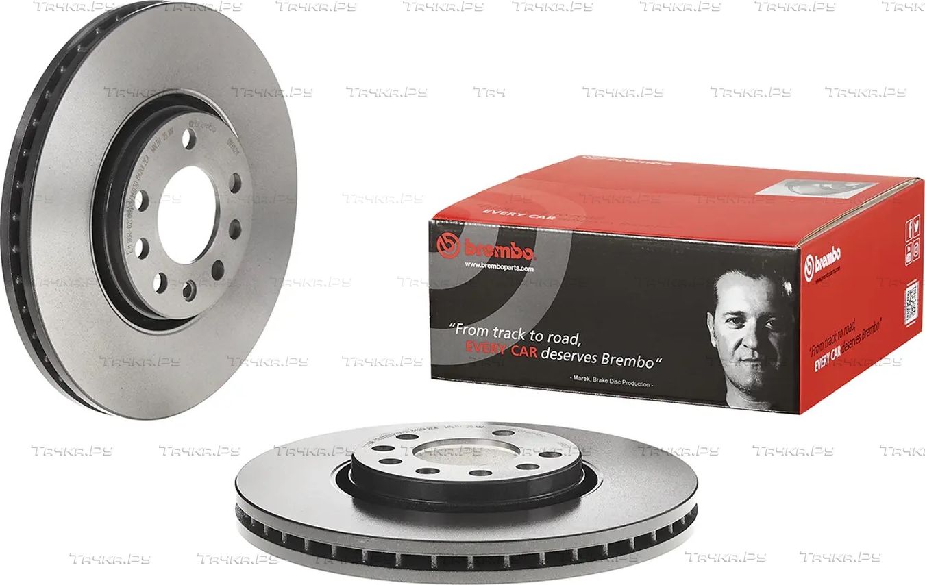 Тормозной диск Brembo PRIME LINE - UV Coated передний для Cadillac BLS 2006-2009. Артикул 09.9162.11