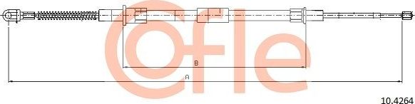Трос ручника (тросик ручного тормоза) Cofle задний правый для BMW 7 III (E38) 1994-2001. Артикул 92.10.4264