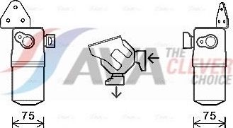 Осушитель кондиционера AVA (алюминий) для Audi A8 II (D3) 2002-2010. Артикул AID348