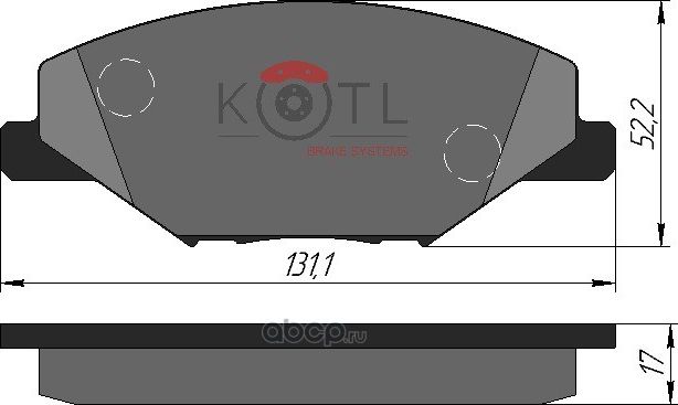 Колодки тормозные VW POLO (RUS) 11-/SKODA FABIA 11- передние (Kotl) Kotl. Артикул 2027KT