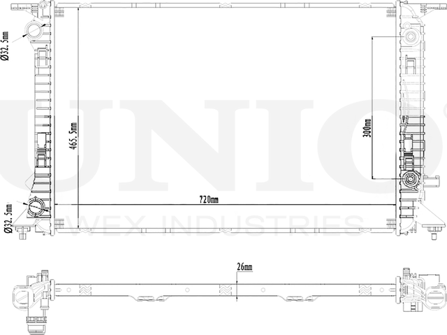 Радиатор двигателя (Unio). Артикул RAD-10051