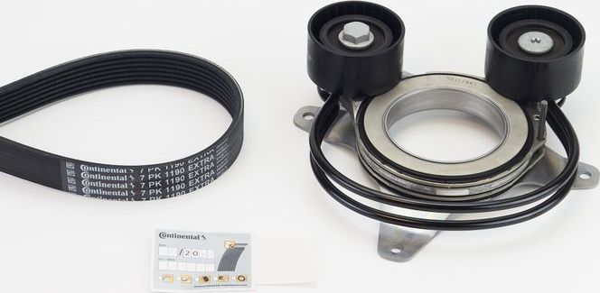 Приводной ремень поликлиновой с роликами (комплект) ContiTech. Артикул 7PK1190 EXTRA K1