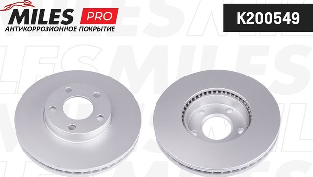 Тормозной диск Miles передний для Volkswagen Passat B5 1996-2005. Артикул K200549