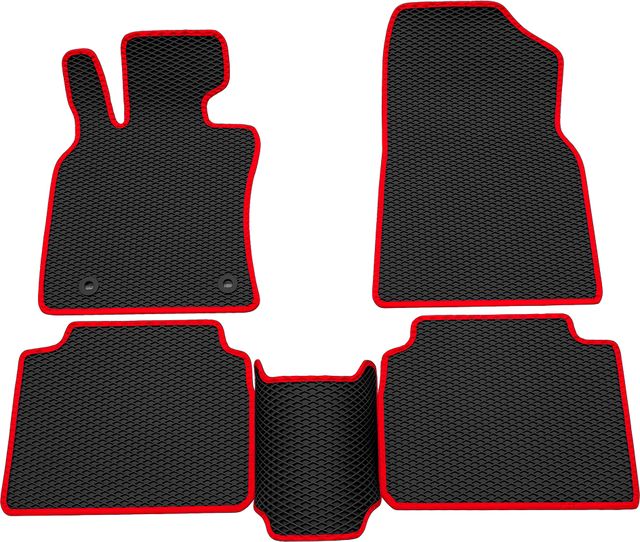 Коврики Rezkon EVA для салона Toyota Camry 70 (V70, XV70) 2018-2026 Красный кант. Артикул 9034010304