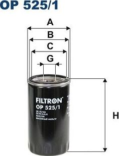 Масляный фильтр Filtron. Артикул OP 525/1