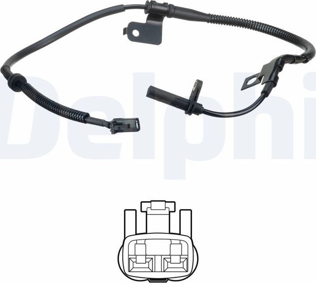 Датчик ABS Delphi передний правый для Kia Sorento I 2006-2011. Артикул SS20620