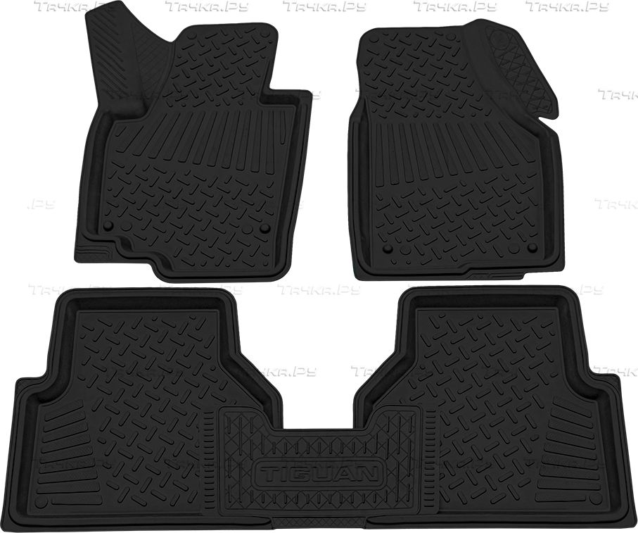 Коврики Rezkon резиновые для салона Volkswagen Tiguan I 2011-2015. Артикул 1035025100