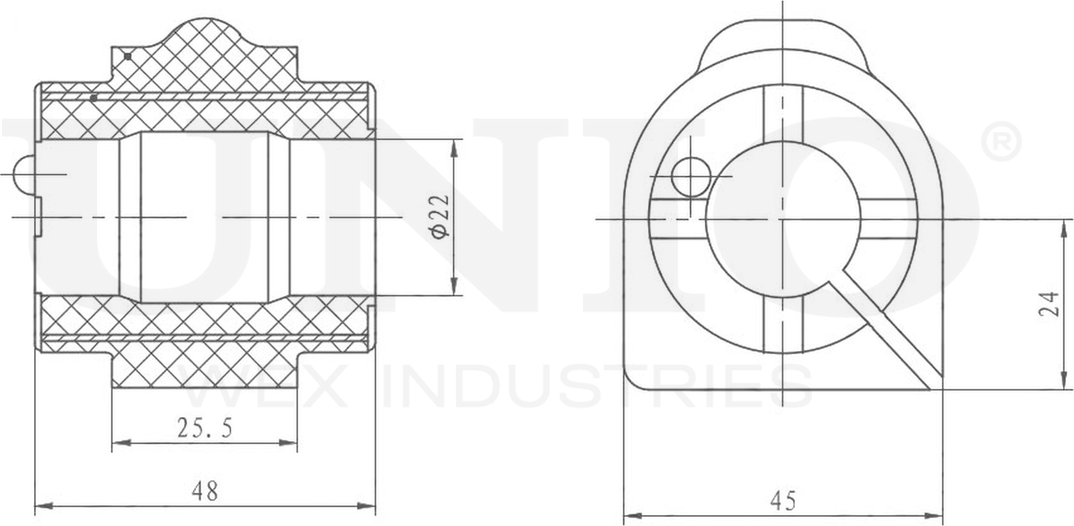 Втулка стабилизатора (Unio). Артикул RMP-10217