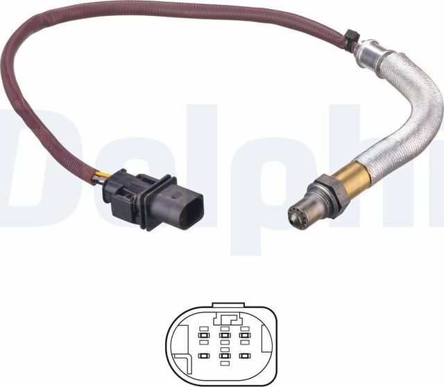 Лямбда-зонд (кислородный датчик) Delphi для Mercedes-Benz GLC I (X253) 2015-2026. Артикул ES21238-12B1