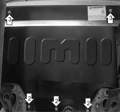 Защита Мотодор для картера, КПП Volkswagen Tiguan II 2017-2024. Артикул 72739