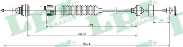 Трос сцепления LPR. Артикул C0018C