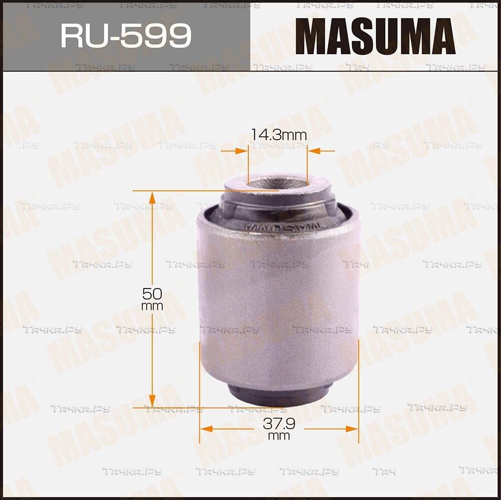 Сайлентблок заднего рычага подвески Masuma правый/левый верхний для Nissan Qashqai I 2007-2013. Артикул RU-599