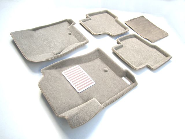 Коврики текстильные Euromat 3D Lux для салона Land Rover Discovery III 2005-2009 БЕЖЕВЫЕ. Артикул EM3D-003100T