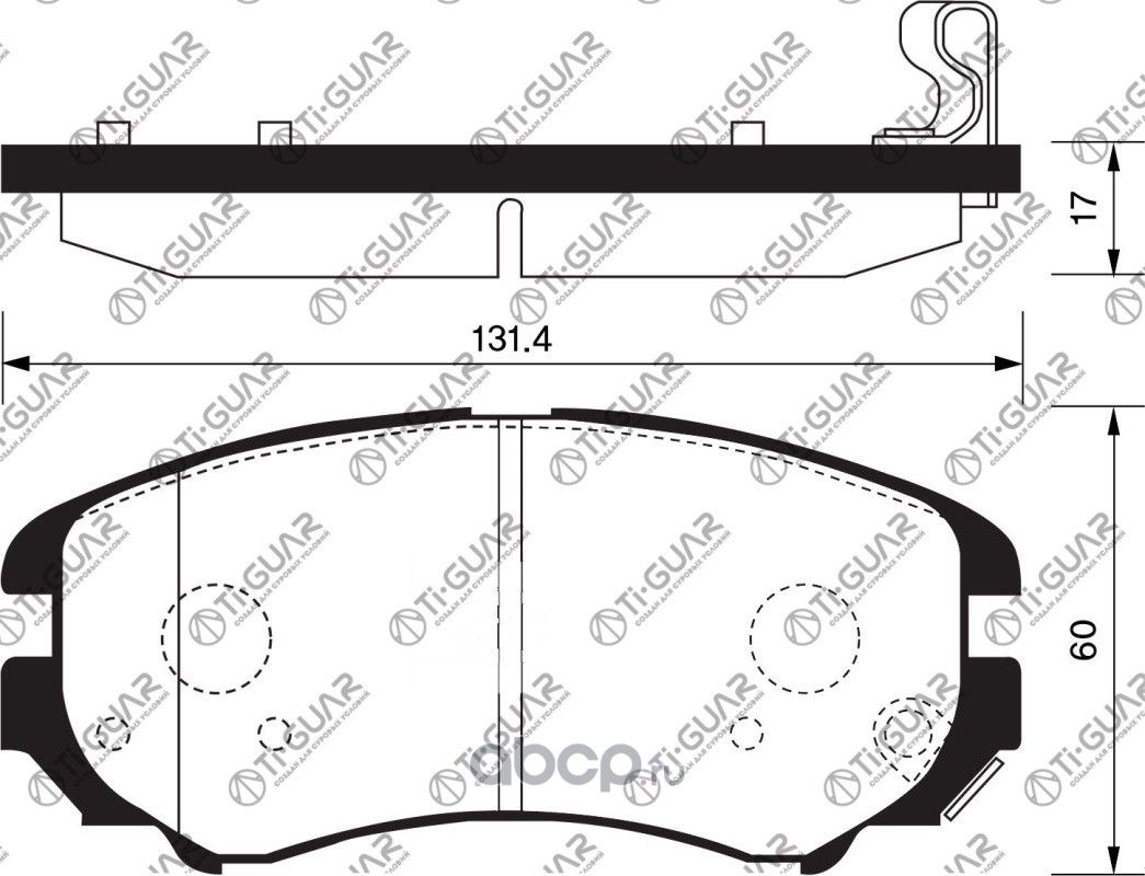 Тормозные колодки (TI-Guar). Артикул TG1377