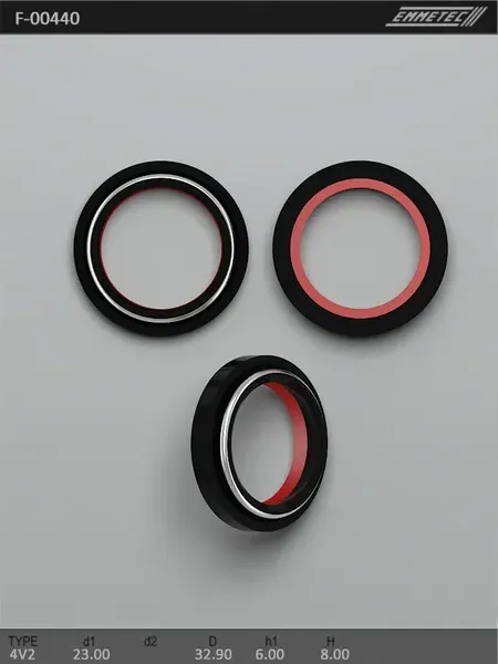Сальник 23,00/32,90*6,00/8,00 тип 4V2 (Emmetec). Артикул F00440