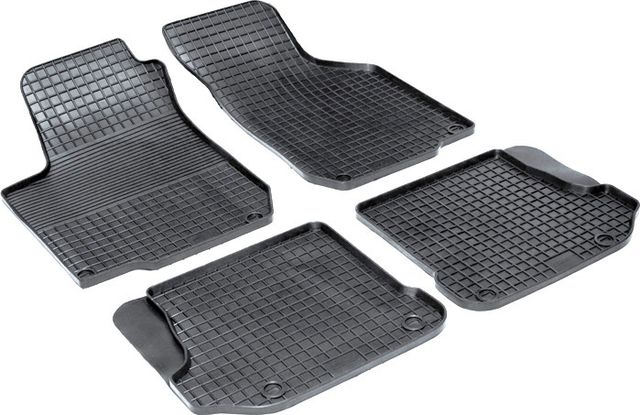 Коврики резиновые Seintex с узором сетка для салона Skoda Octavia A4 1996-2010. Артикул 00677
