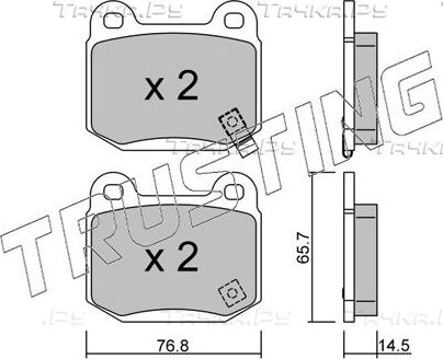 Тормозные колодки Trusting передние для Nissan NV200 2014-2026. Артикул 759.1