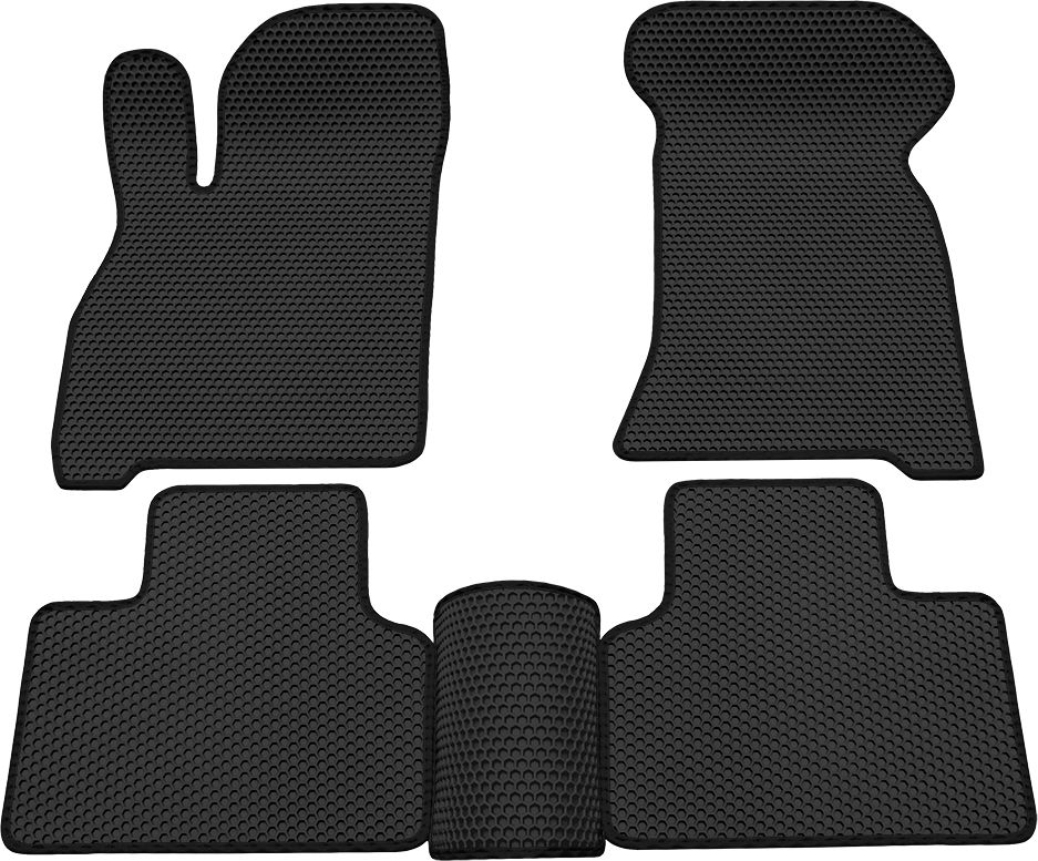 Коврики Rezkon EVA Соты для салона Lada Priora 2170, 2171, 2172 2007-2018 Черный кант. Артикул 9139025101