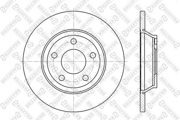 Тормозной диск Stellox передний для Audi A4 I (B5) 1994-2001. Артикул 6020-4745-SX