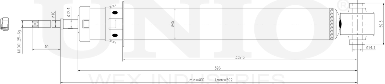Амортизатор подвески (Unio). Артикул SAB-10758