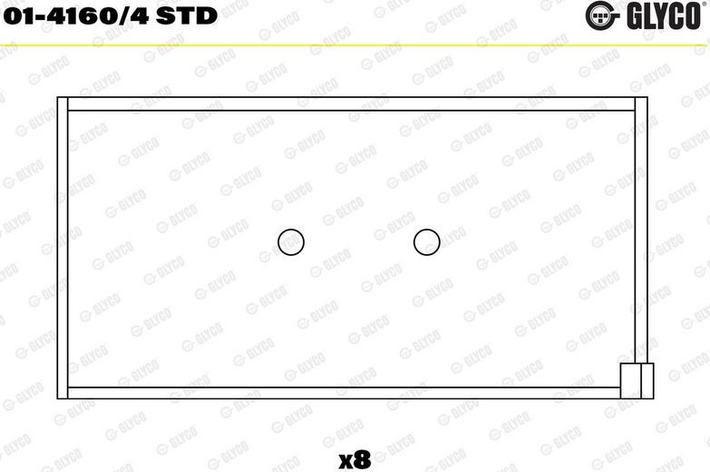 Вкладыши шатунные Glyco для Fiat Bravo I 1995-2001. Артикул 01-4160/4 STD
