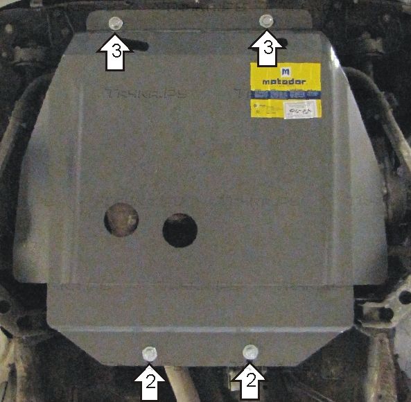 Защита Мотодор для картера, КПП Opel Corsa В 1994-2000. Артикул 01525