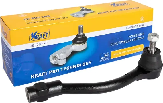 Наконечник рулевой тяги HYUN/KIA SOLARIS/RIO 10- 1.6 лев. (Kraft). Артикул KT032334