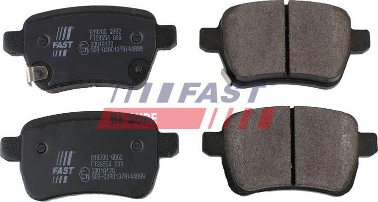 Тормозные колодки Fast. Артикул FT29554