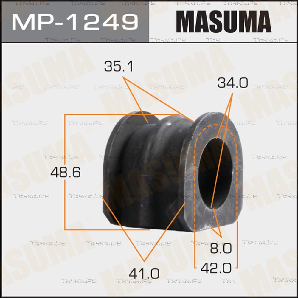 Втулки стабилизатора Masuma передние для Infiniti EX I (J50) 2008-2013. Артикул MP-1249