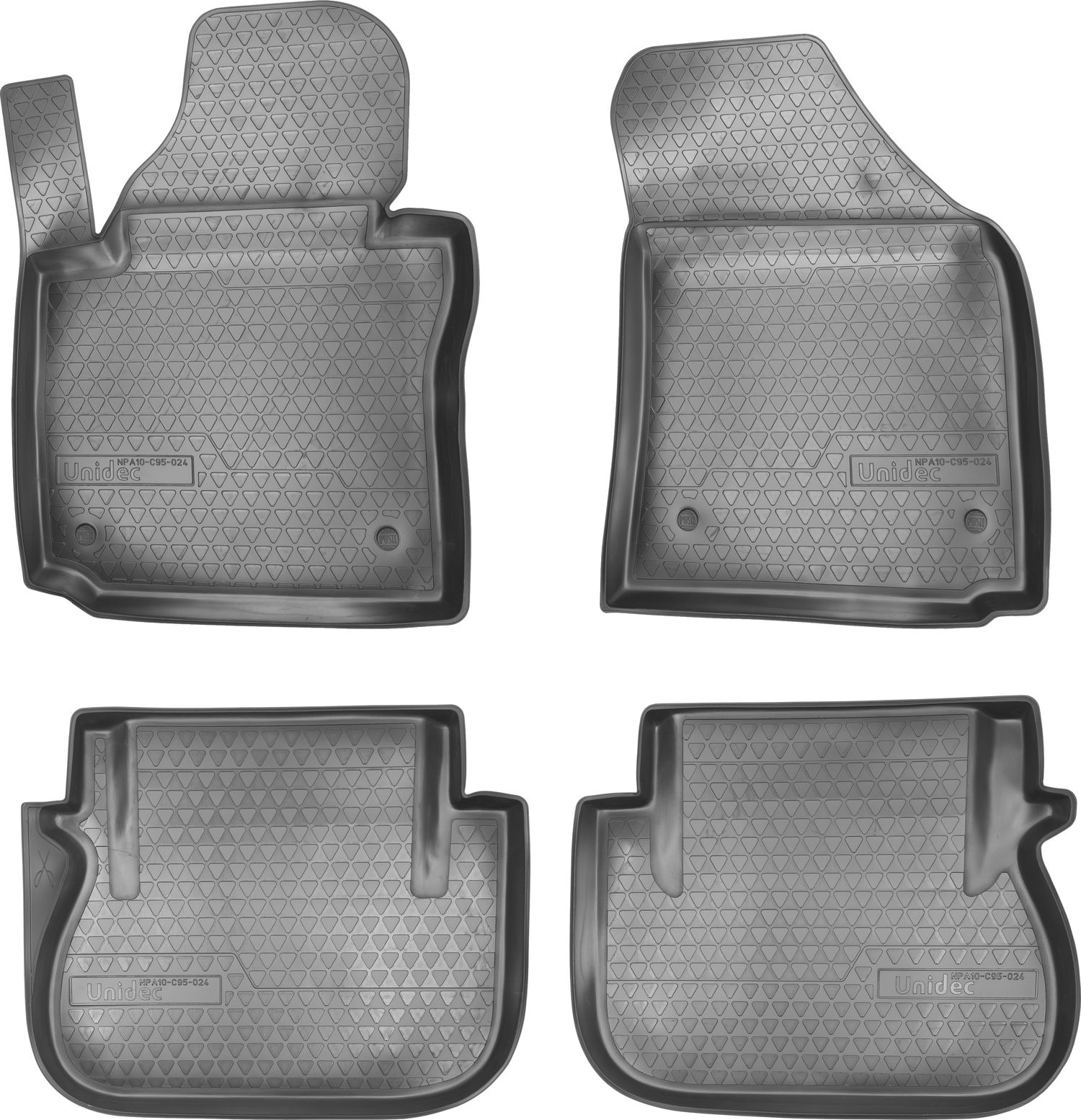 Коврики Норпласт для салона Volkswagen Caddy (2 задн. сдвижные двери) 2004-2020. Артикул NPA10-C95-024