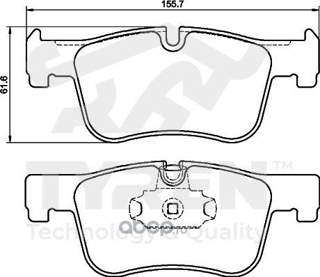 Дисковые тормозные колодки (Tyren). Артикул TYR1210841
