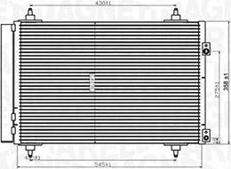 Радиатор кондиционера (конденсатор) Magneti Marelli. Артикул 350203820000