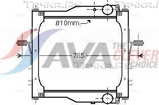Радиатор охлаждения двигателя AVA ** CLEVER FIT **. Артикул RE2125