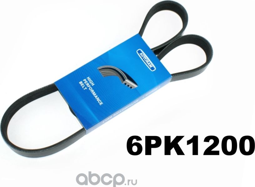 Ремень приводной LADA Largus, (с ГУР, без A C, 16кл.) поликлиновый (EPDM). AUTOR (Autoram). Артикул 6PK1200