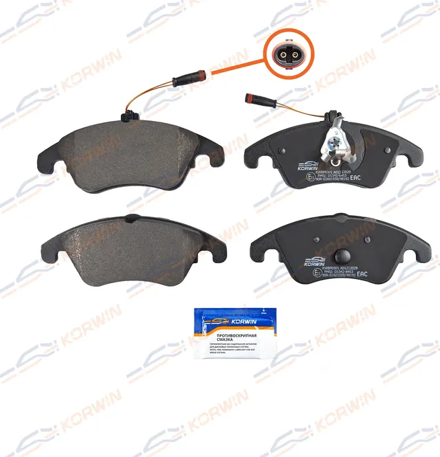 Колодки тормозные перед. Mercedes C-class (W204) 07-/E (W212) 09-/CLS (C218) 11 (Korwin). Артикул KWBP0301