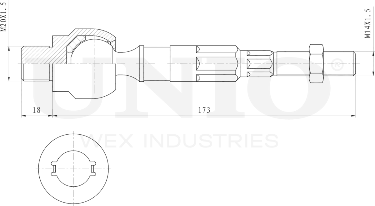 Тяга рулевая (Unio). Артикул SSP-30016