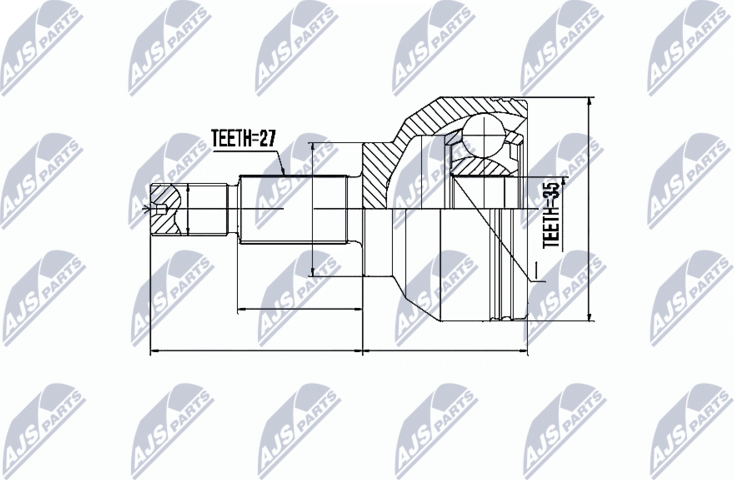 Шрус наружный (граната) NTY. Артикул NPZ-RE-019