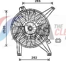 Вентилятор радиатора двигателя AVA (полимерный материал) для Mitsubishi Pajero III 2000-2007. Артикул MT7528