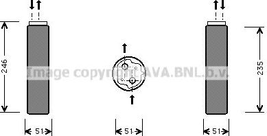 Осушитель кондиционера AVA (алюминий). Артикул RTD094