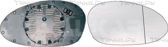 Зеркальное стекло бокового зеркала Alkar правое для BMW 1 I (E81/E82/E87/E88) 2004-2010. Артикул 6472541